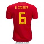 Camiseta Espana Jugador A.iniestr Primera Barata 2018