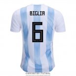 Camiseta Argentina Jugador Biglia Primera Barata 2018