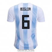 Camiseta Argentina Jugador Biglia Primera Barata 2018