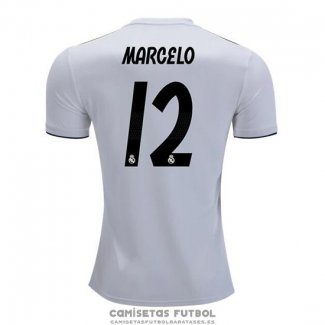 Camiseta Real Madrid Jugador Marcelo Primera Barata 2018-2019