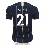 Camiseta Manchester City Jugador Silva Segunda Barata 2018-2019