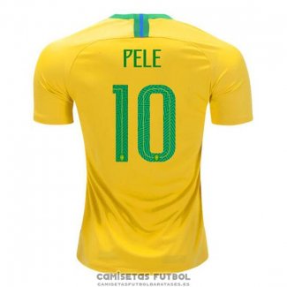 Camiseta Brasil Jugador Pele Primera Barata 2018