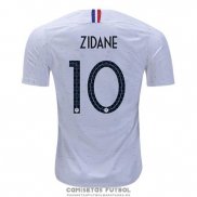 Camiseta Francia Jugador Zidane Segunda Barata 2018
