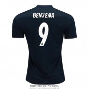 Camiseta Real Madrid Jugador Benzema Segunda Barata 2018-2019