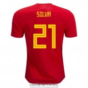 Camiseta Espana Jugador Silva Primera Barata 2018