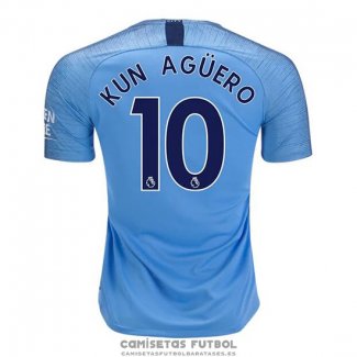 Camiseta Manchester City Jugador Kun Aguero Primera Barata 2018-2019
