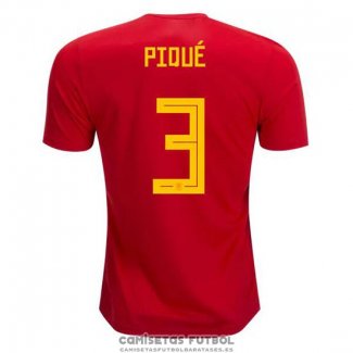 Camiseta Espana Jugador Pique Primera Barata 2018