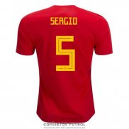 Camiseta Espana Jugador Sergio Primera Barata 2018