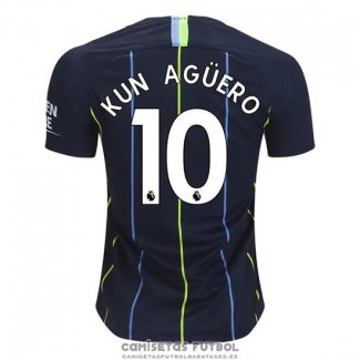 Camiseta Manchester City Jugador Kun Aguero Segunda Barata 2018-2019
